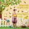 104 Pcs Classroom Tree Bulletin Board Set Bee Sunflower Bulletin Boards Decoration Cutouts Spring Summer Tree Leaves Cutout for Classroom Window Wall Home Office School Decor